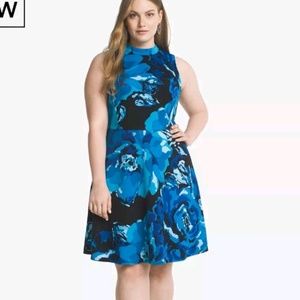 White House Black Market Plus Floral Dress 22W